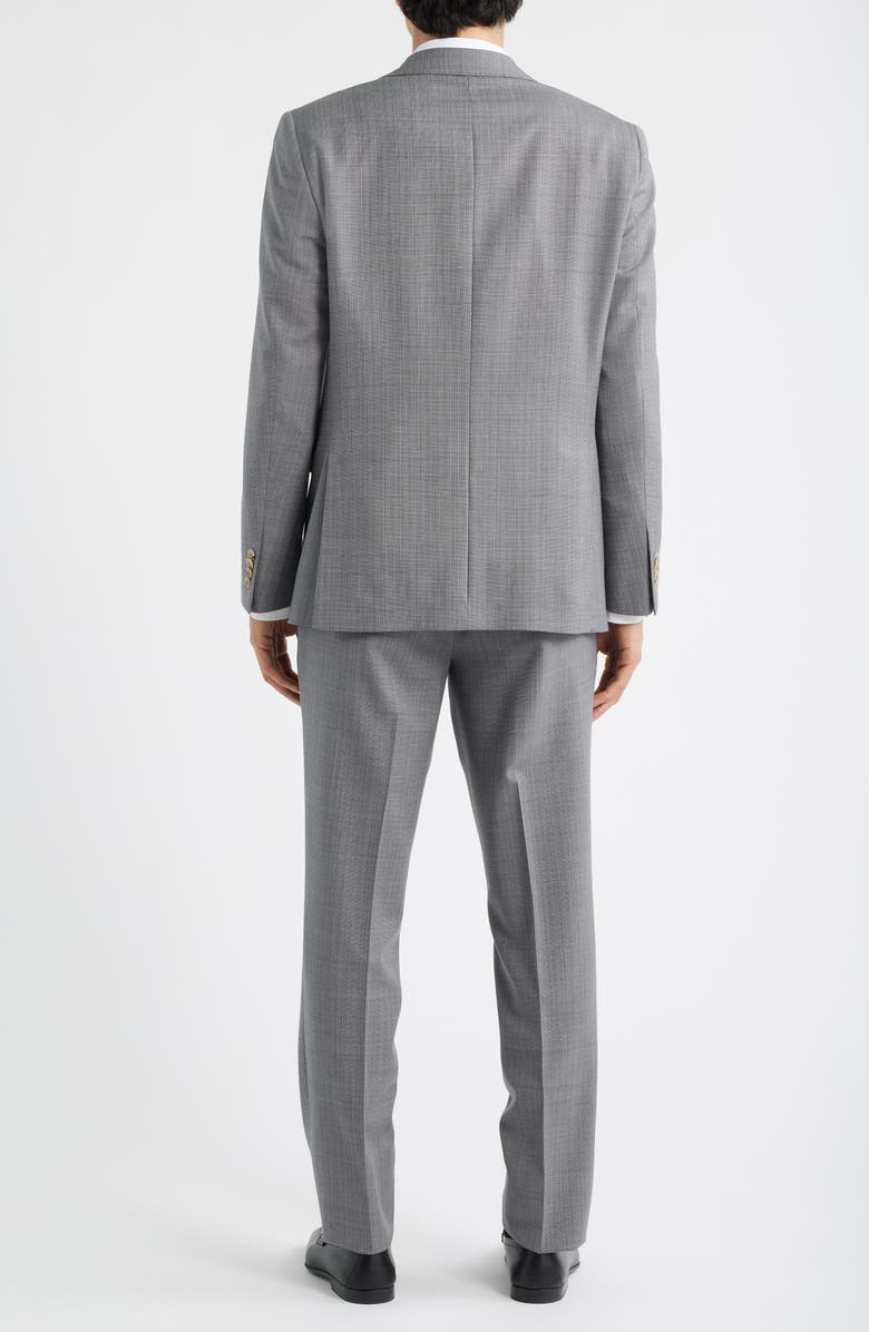 Jack Victor Exprit Dark Light Grey Mélange Wool Suit, Alternate, color, Grey