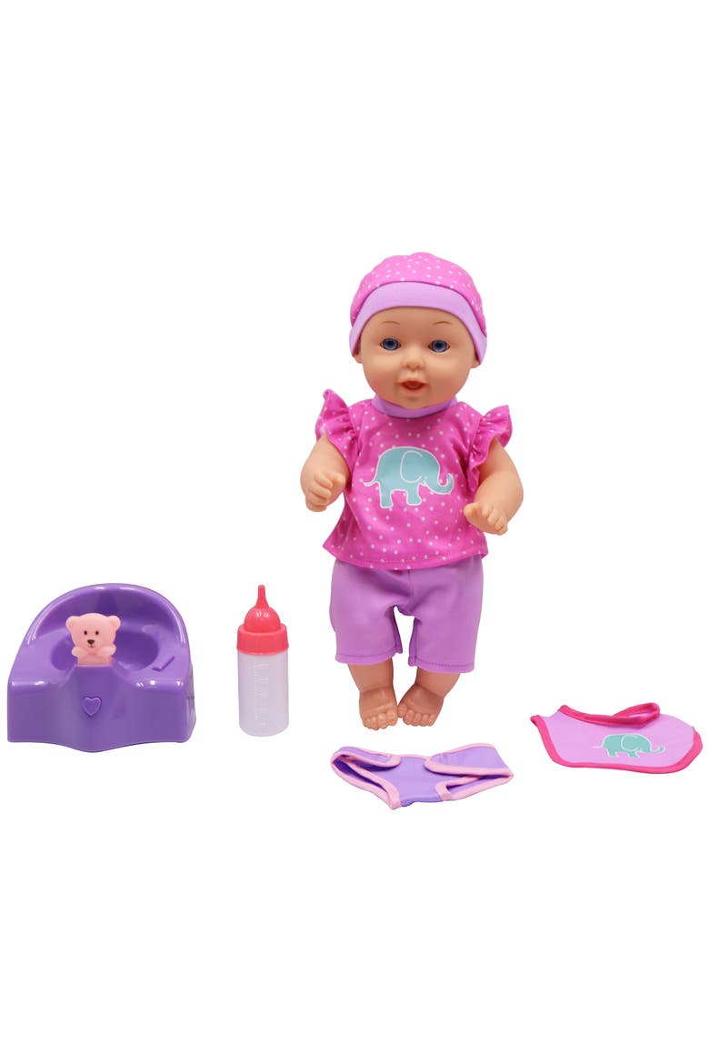 12" Baby Doll with Musical Potty in Pink, Main, color, Multicolored