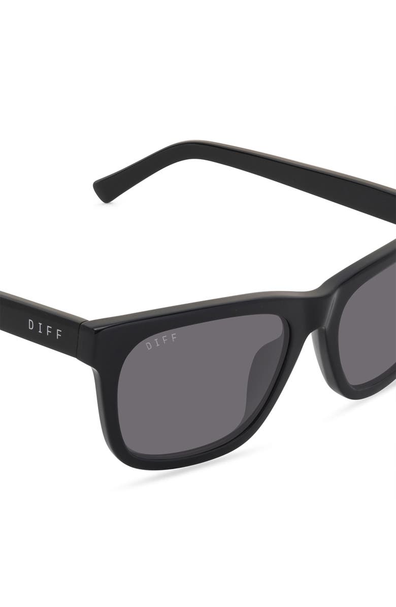 DIFF Jake Polarized Rectangular Sunglasses, Alternate, color, Black