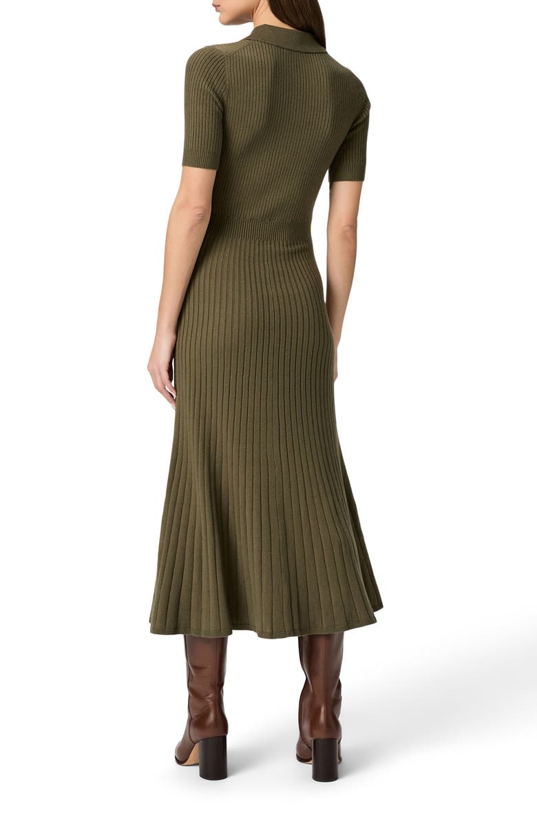 PAIGE Mathilda Rib Midi Shirtdress, Alternate, color, Olive
