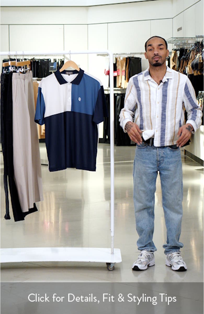 Monogram Colorblock Golf Polo, sales video thumbnail