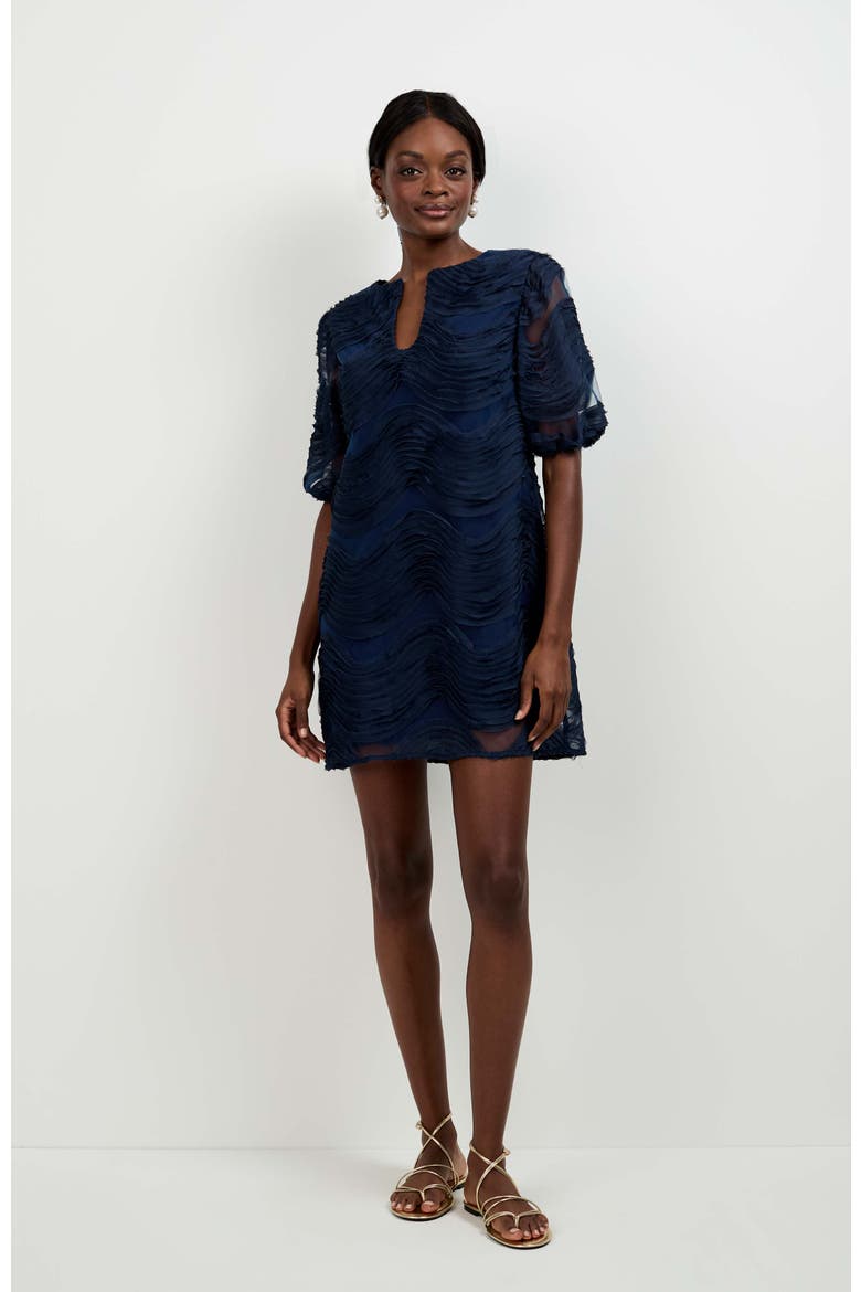Torchino Organza Mini Dress, Main, color, Ink