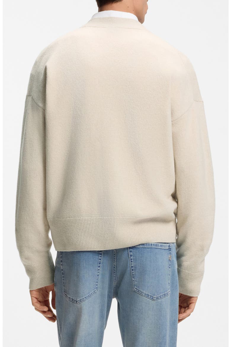 Ucone Virgin Wool Cardigan, Alternate, color, OPEN WHITE