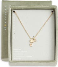 Chelsea28 Demi Fine Heart & Key Pendant Necklace