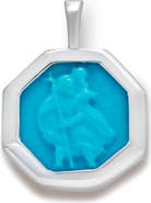 Monica Vinader Turquoise Saint Christopher Pendant