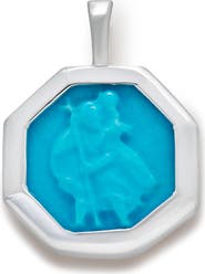 Monica Vinader Turquoise Saint Christopher Pendant