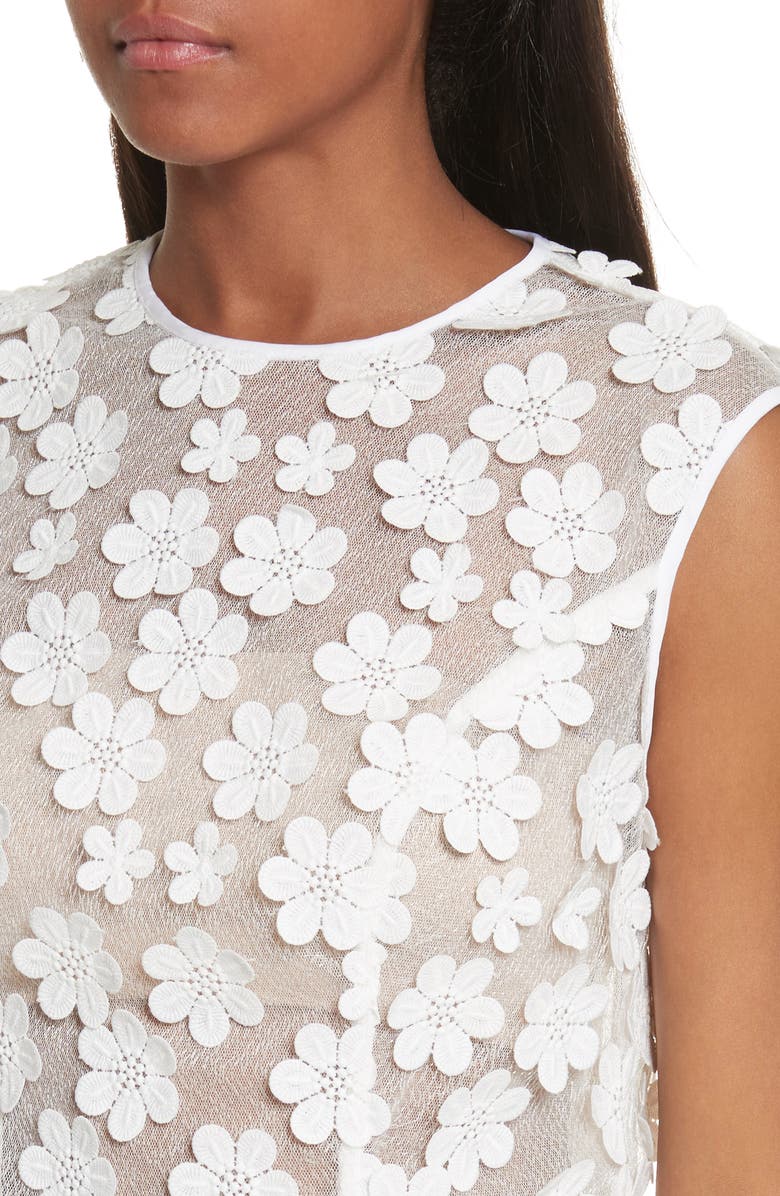Milly Irena Floral Appliqué Top, Alternate, color, 