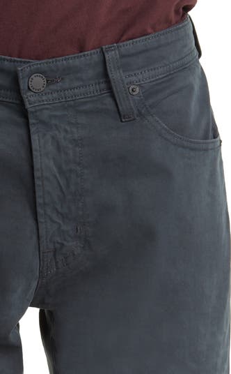 Everett Sueded Stretch Sateen Slim Straight Leg Pants