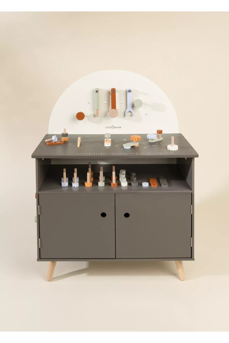 Wooden Workbench Playset, Main, color, Natural Wood