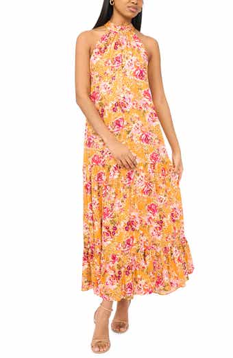 Tiered Maxi Halter Dress