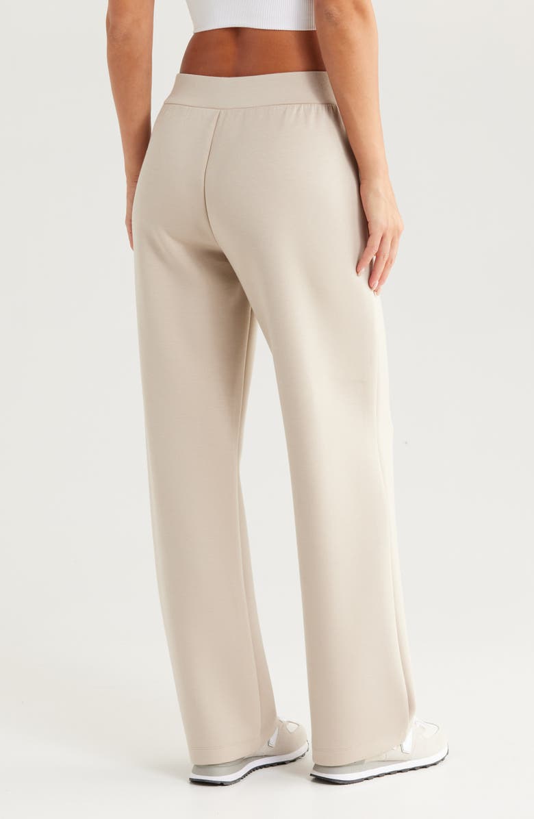 Zella Luxe Wide Leg Pocket Pants, Alternate, color, Tan Oxford