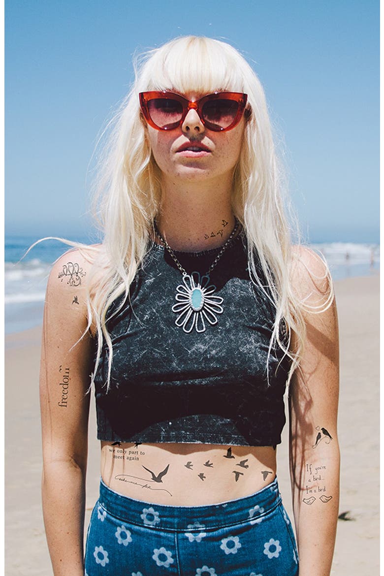 'Bird Is the Word' Temporary Tattoos, Alternate, color, NO COLOR