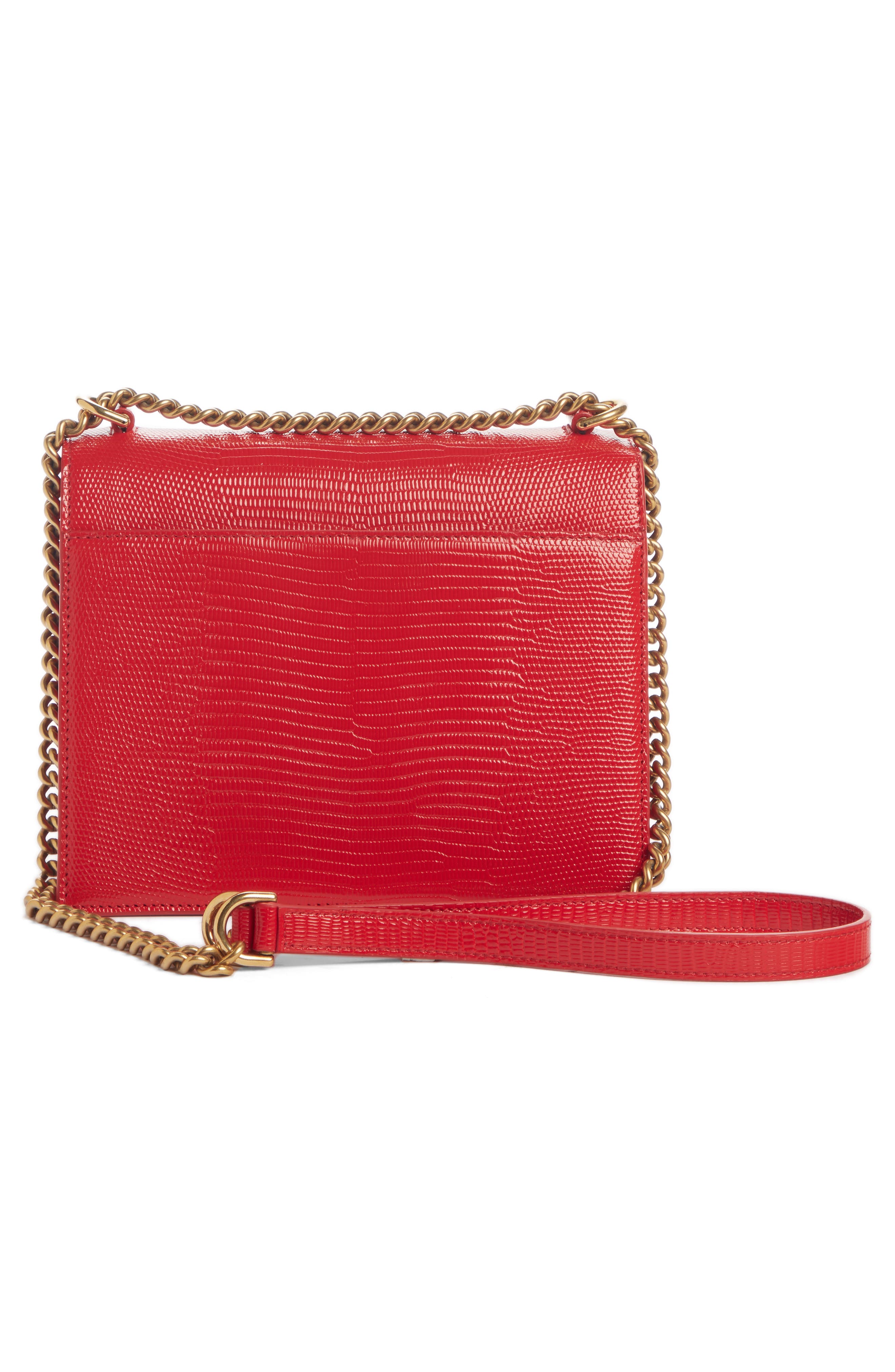 Balenciaga Sharp Reptile Embossed Lambskin Leather Shoulder Bag, Alternate, color, 