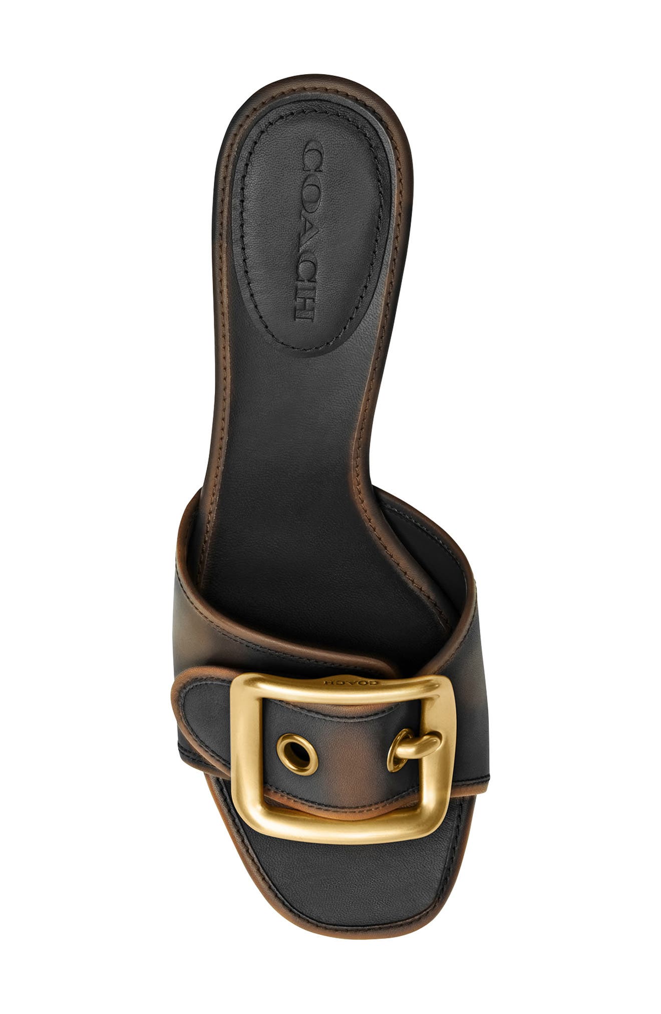 Margot Leather Sandal, Alternate, color, BLACK DISTRESSED
