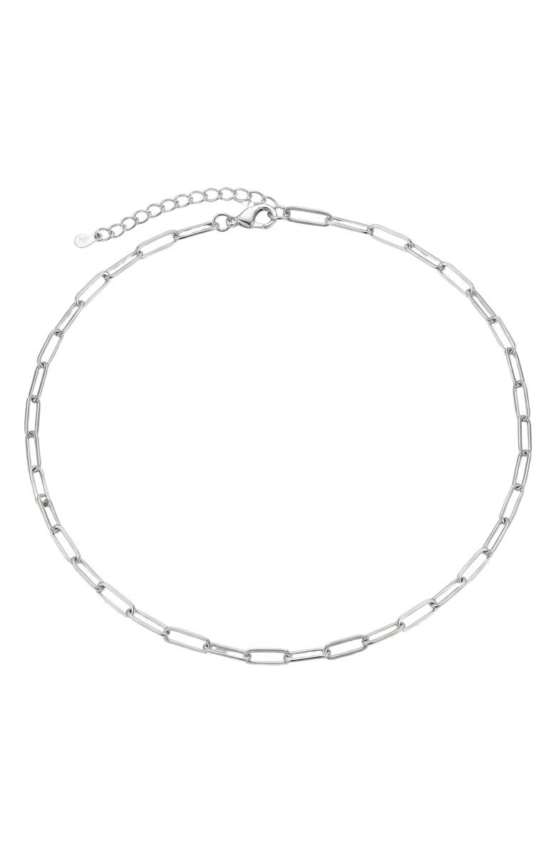 Argento Vivo Sterling Silver Paperclip Chain Necklace, Alternate, color, Silver