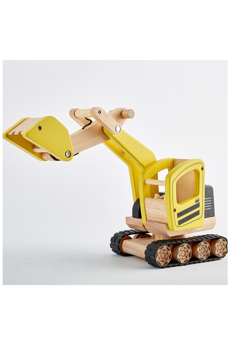 Wood Toy Digger, Alternate, color, YELLOW