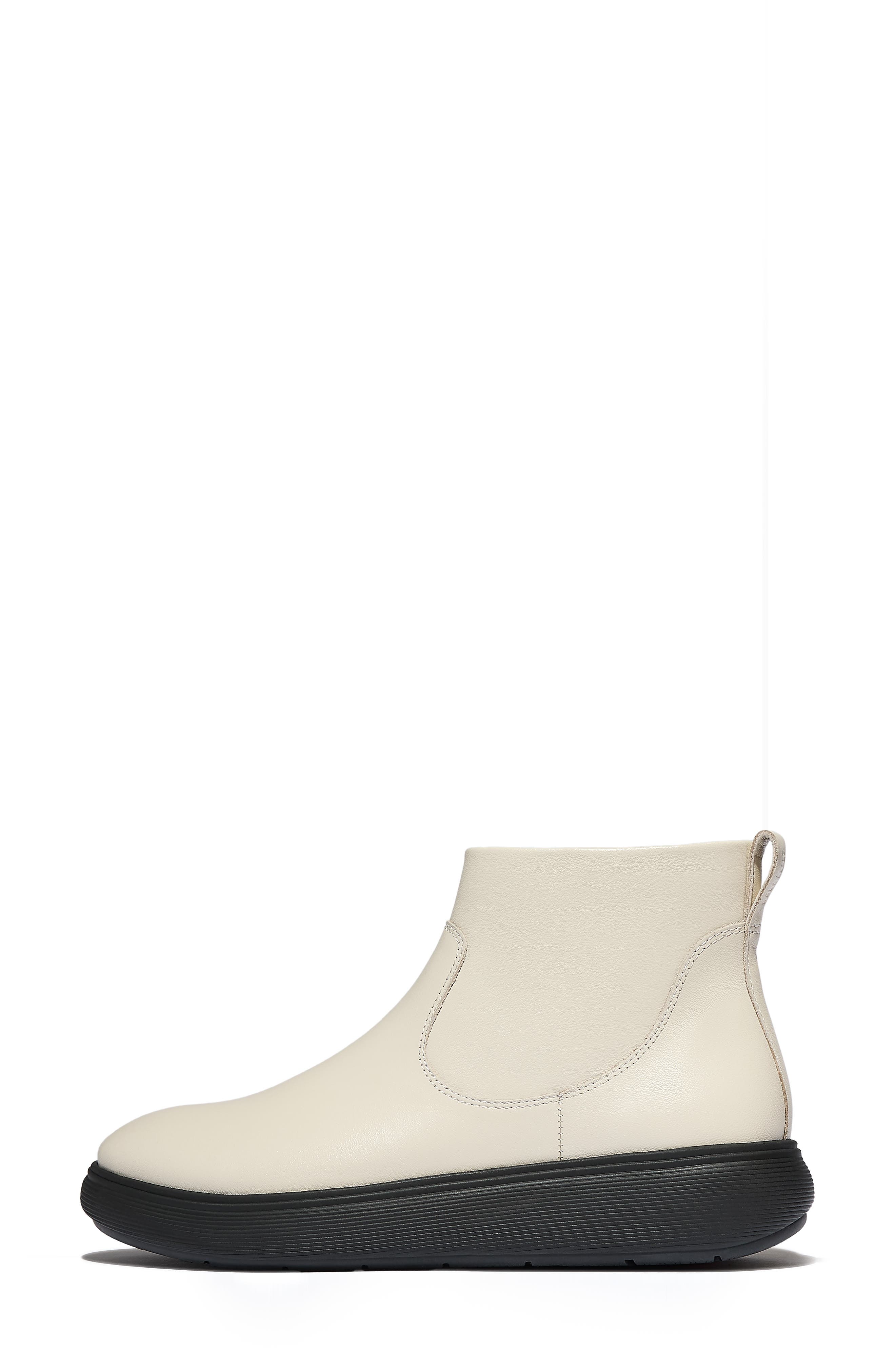 Leather Zip Ankle Boot, Alternate, color, PARIS BEIGE