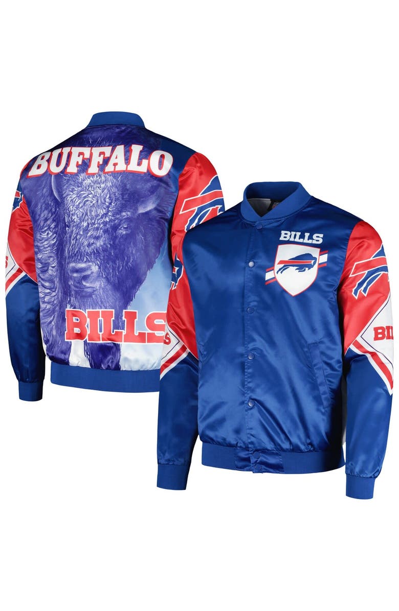 Chalk Line Men's Chalk Line Royal Buffalo Bills Fanimation Satin Full-Snap Jacket, Alternate, color, Royal
