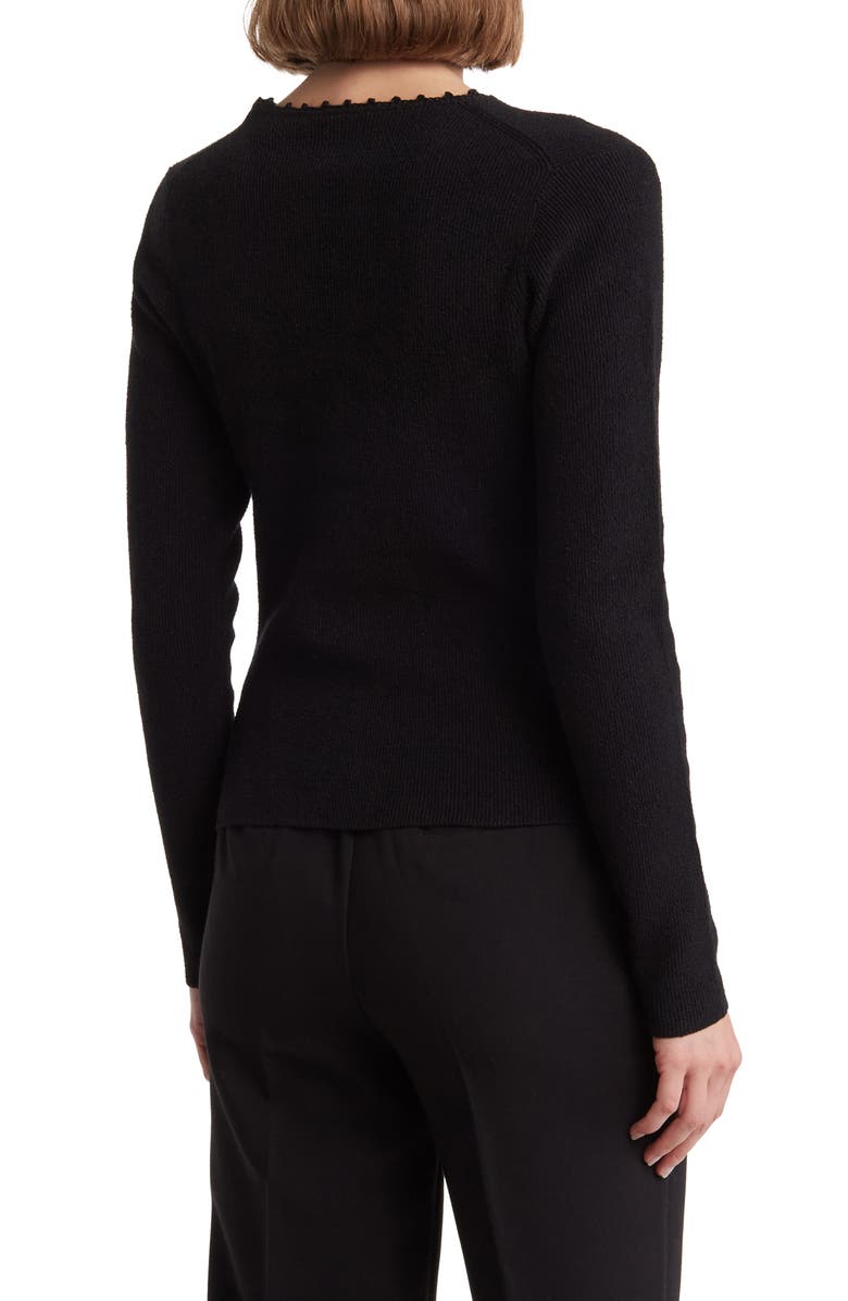 Vince Crochet Trim Linen Blend Cardigan, Alternate, color,