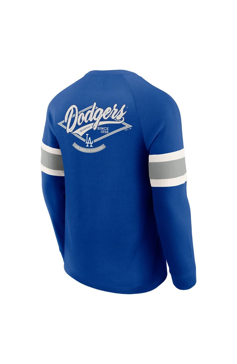Darius Rucker Collection by Fanatics Men's Darius Rucker Collection by Fanatics Royal Los Angeles Dodgers Waffle-Knit Raglan Long Sleeve Henley T-Shirt, Alternate, color, Royal