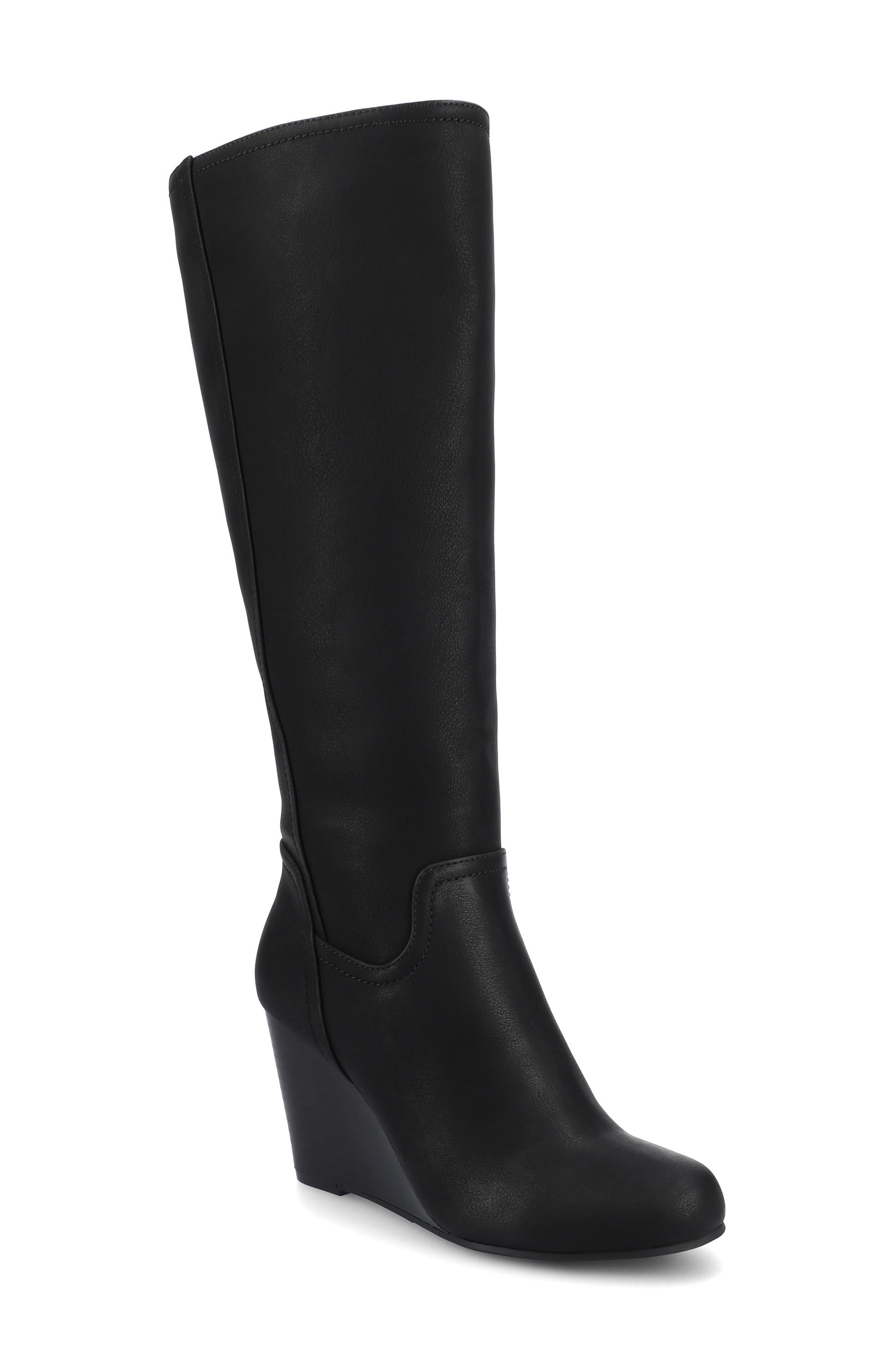 Journee Collection Langly Wedge Heel Tall Boot - Wide Calf