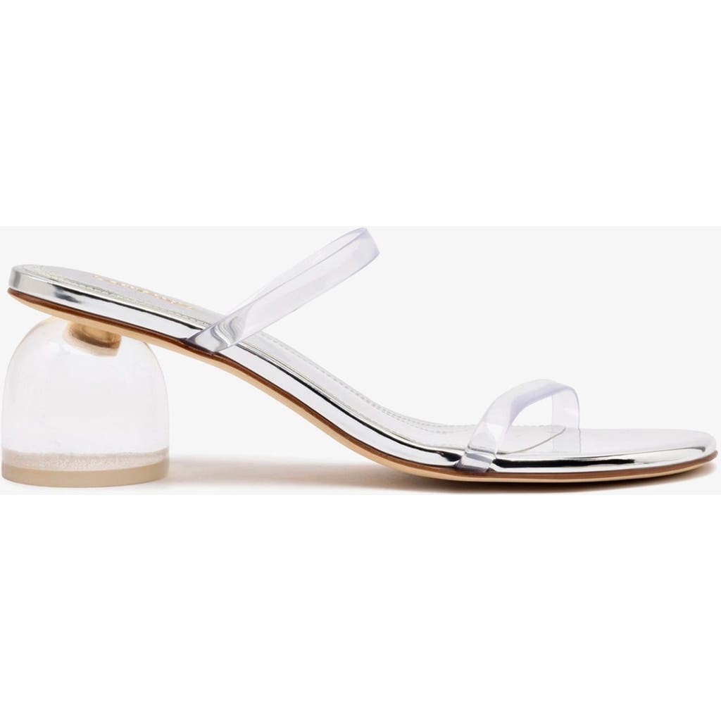 Larroude Larroudé Dew Drop Mule In Silver