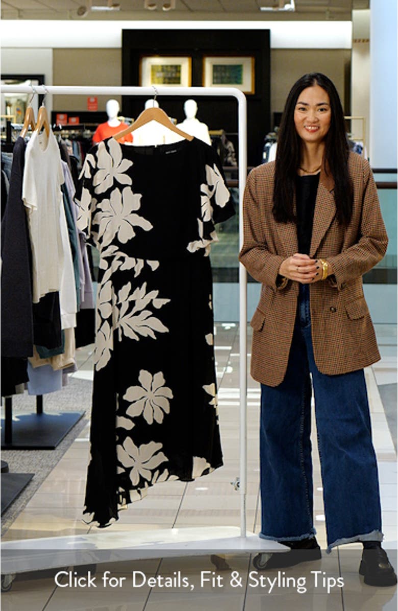 Floral Asymmetric Midi Dress, sales video thumbnail