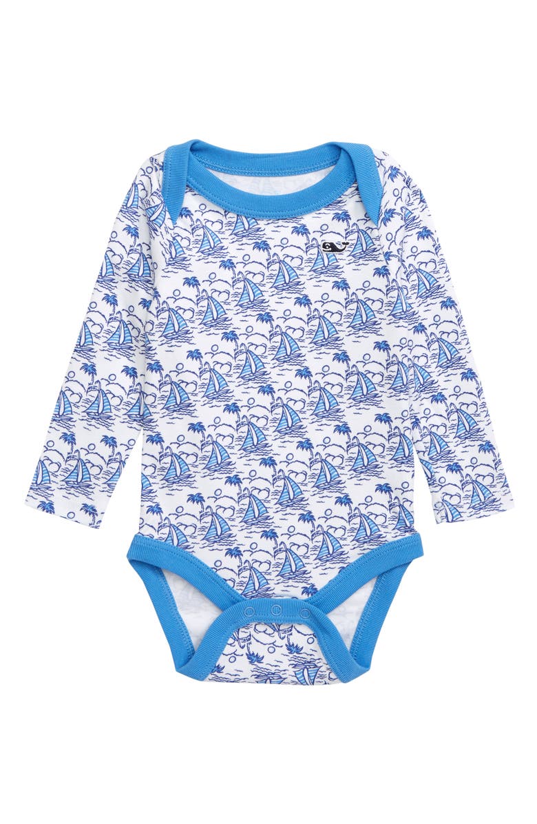 vineyard vines Sailboats Bodysuit, Main, color, 
