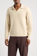 Open Edit Bouclè Polo Sweater