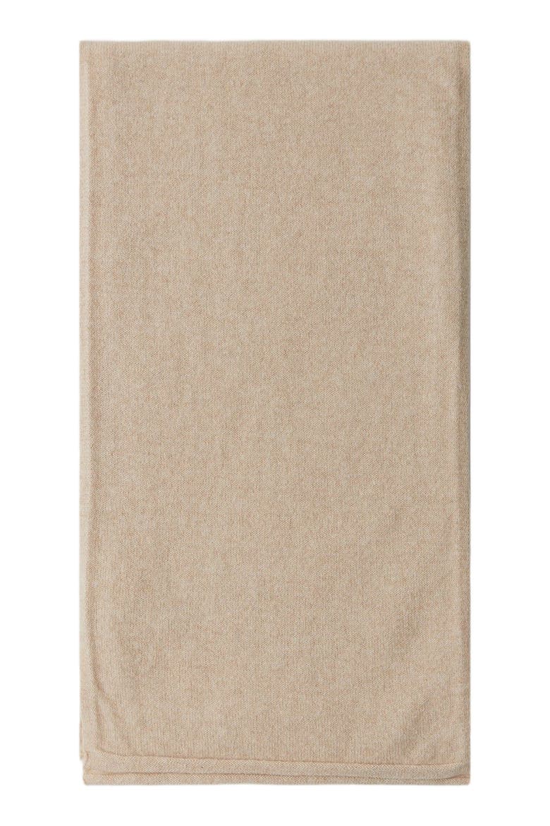 Cashmere Jersey Knit scarf, Main, color, beige