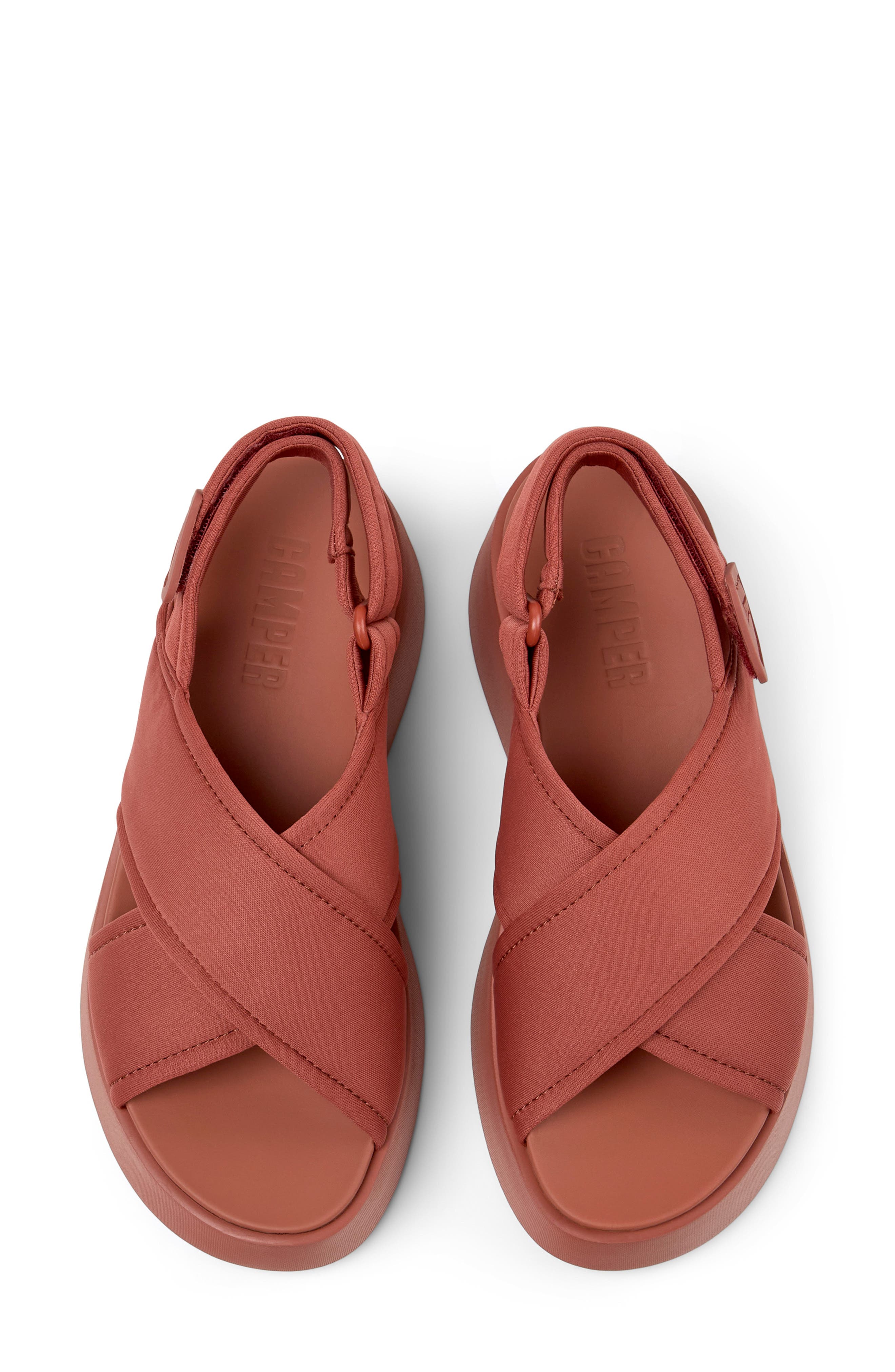 Tasha Platform Sandal, Alternate, color, MEDIUM RED