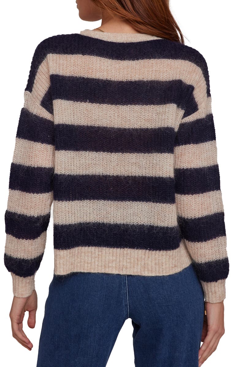 Bella Dahl Wide Stripe Crewneck Sweater, Alternate, color, 