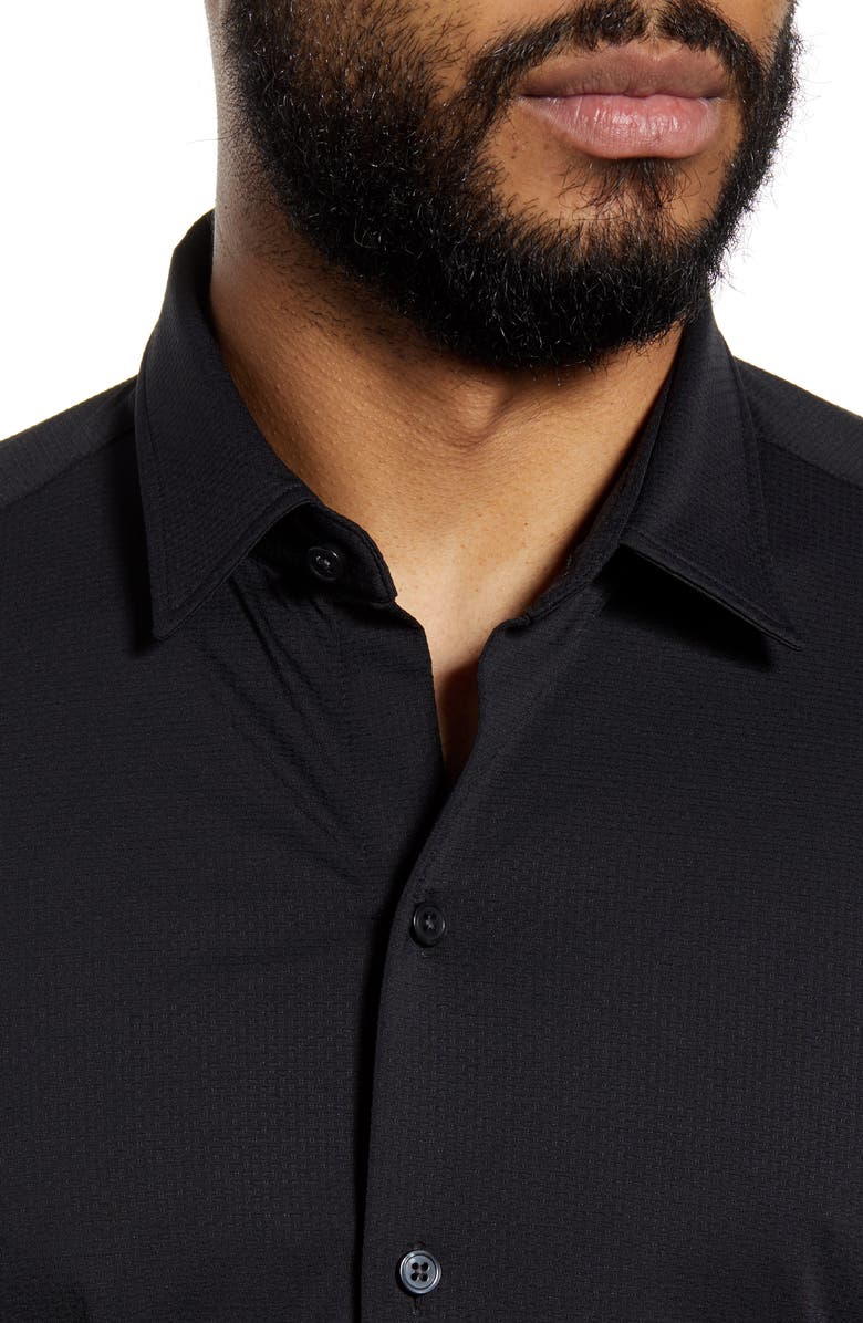 BOSS Robbie Solid Slim Fit Performance Button-Up Shirt, Alternate, color,