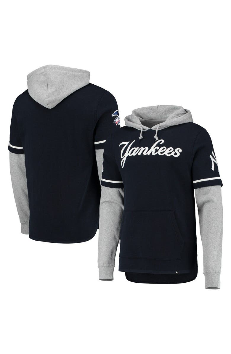 '47 Men's '47 Navy New York Yankees Trifecta Shortstop Pullover Hoodie, Alternate, color, 