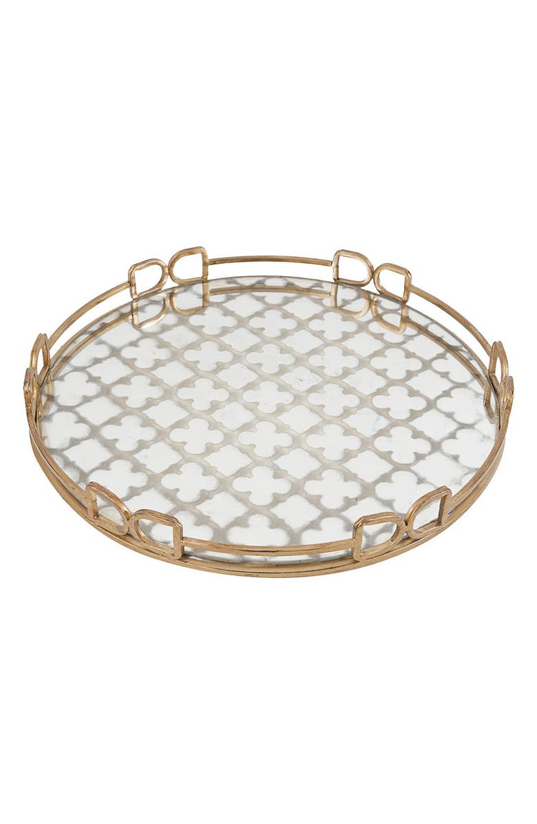A & B Home Valentina Decorative Tray, Main, color, Gold