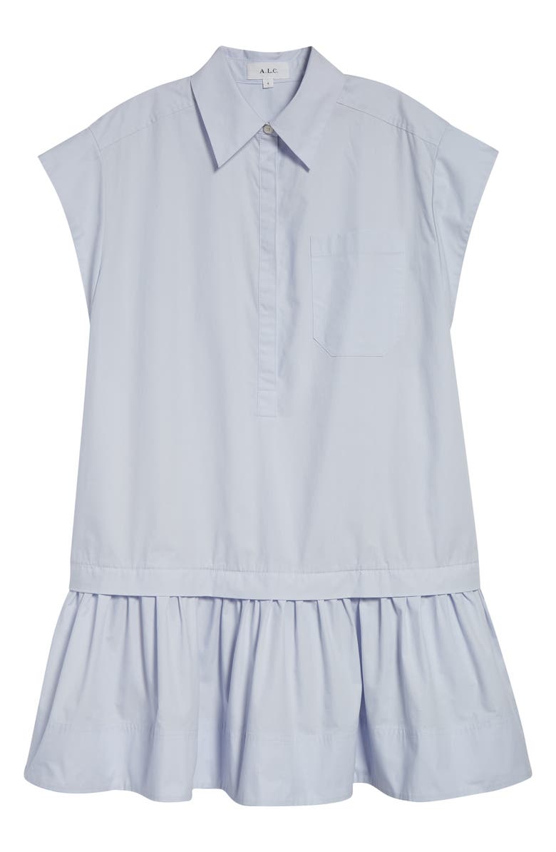 A.L.C. Brock Cotton Poplin Minidress, Alternate, color, Aqua
