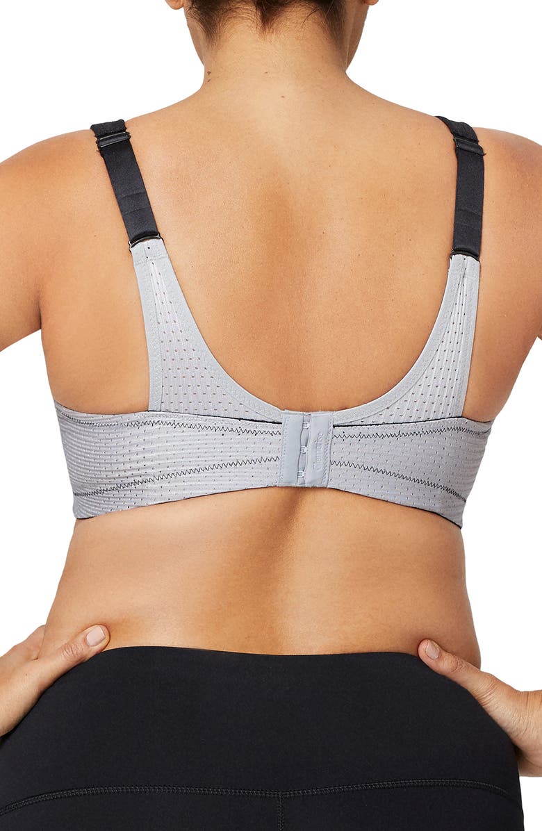 Glamorise Custom Control Sports Bra, Alternate, color, Black/Grey