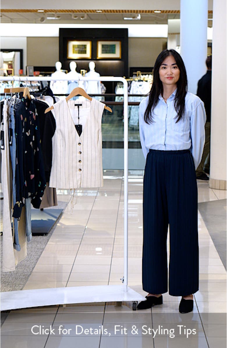 Paulette Tie Waist Stripe Vest, sales video thumbnail