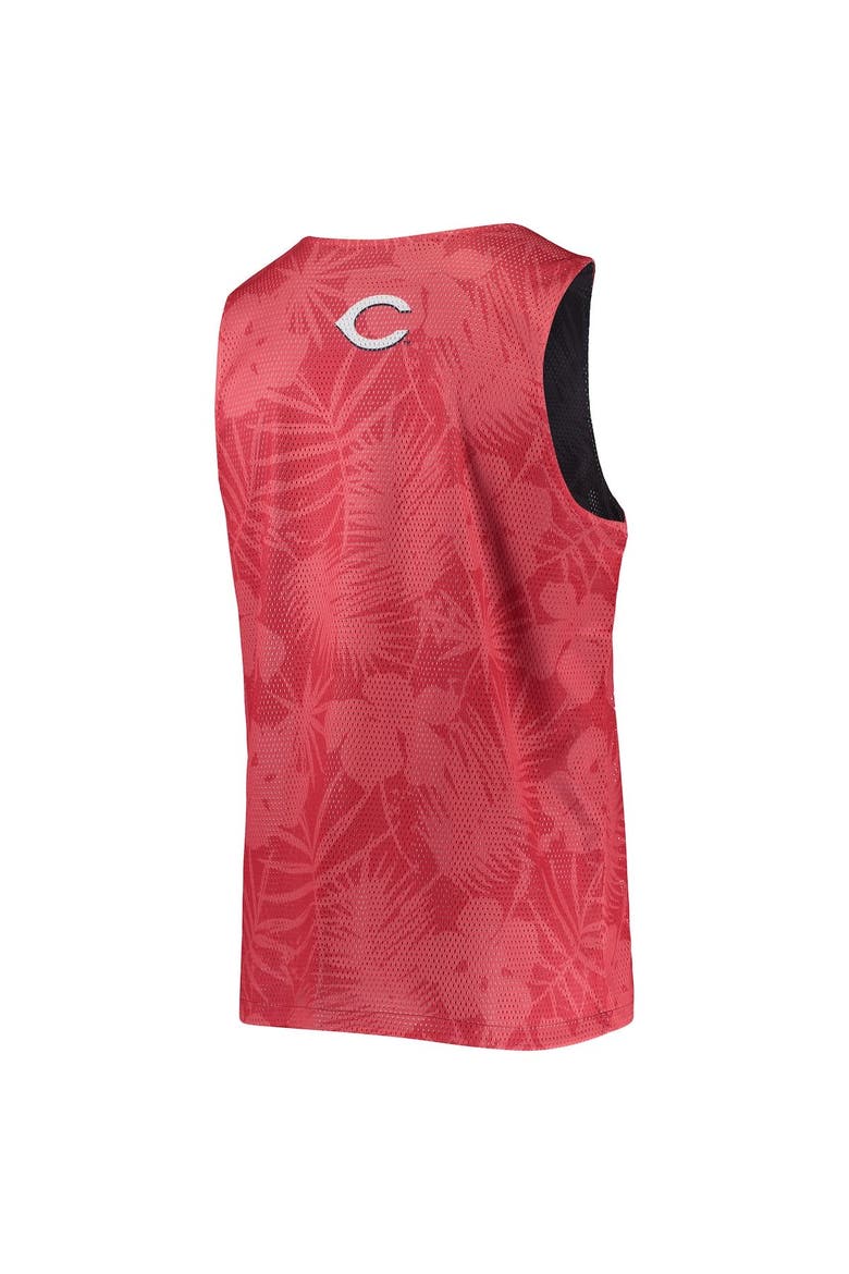 Men's FOCO Red Cincinnati Reds Floral Reversible Mesh Tank Top, Alternate, color, Red