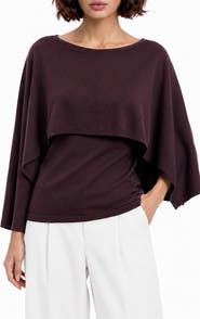 BY DESIGN Noble Cape Dolman Sweater