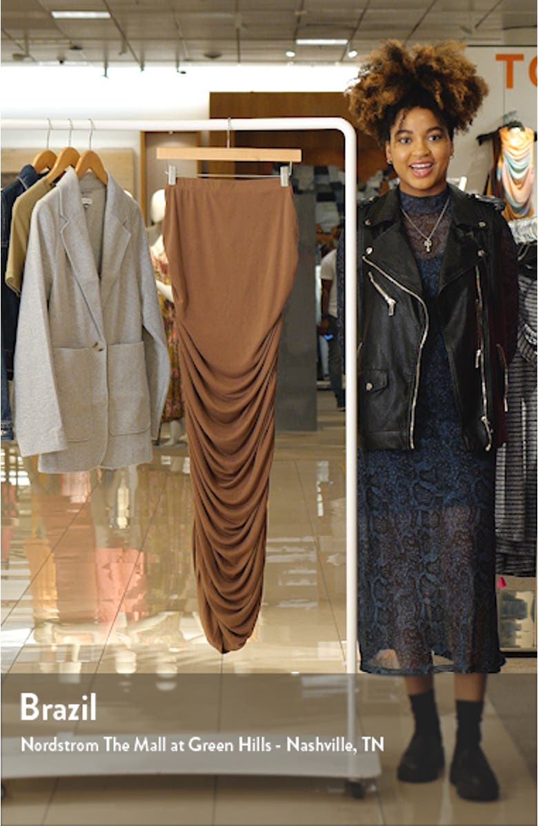 Curve Ruched Maxi Skirt, sales video thumbnail