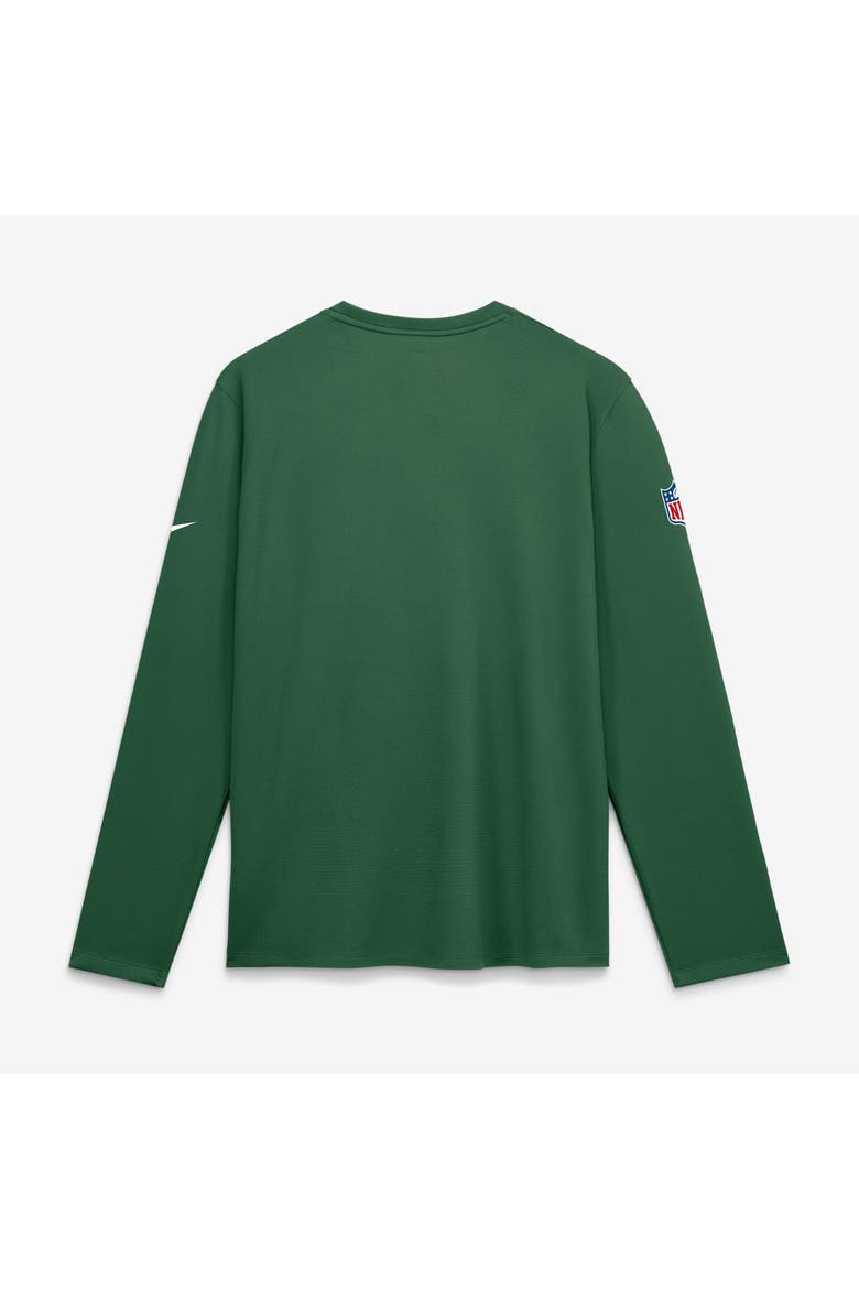 Men's Nike  Green New York Jets Sideline Coaches UV Dri-FIT Long Sleeve Shirt, Alternate, color, Green