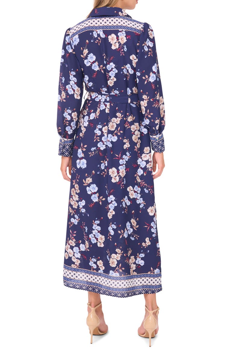 Vince Camuto Tie Waist Midi Shirtdress, Alternate, color,