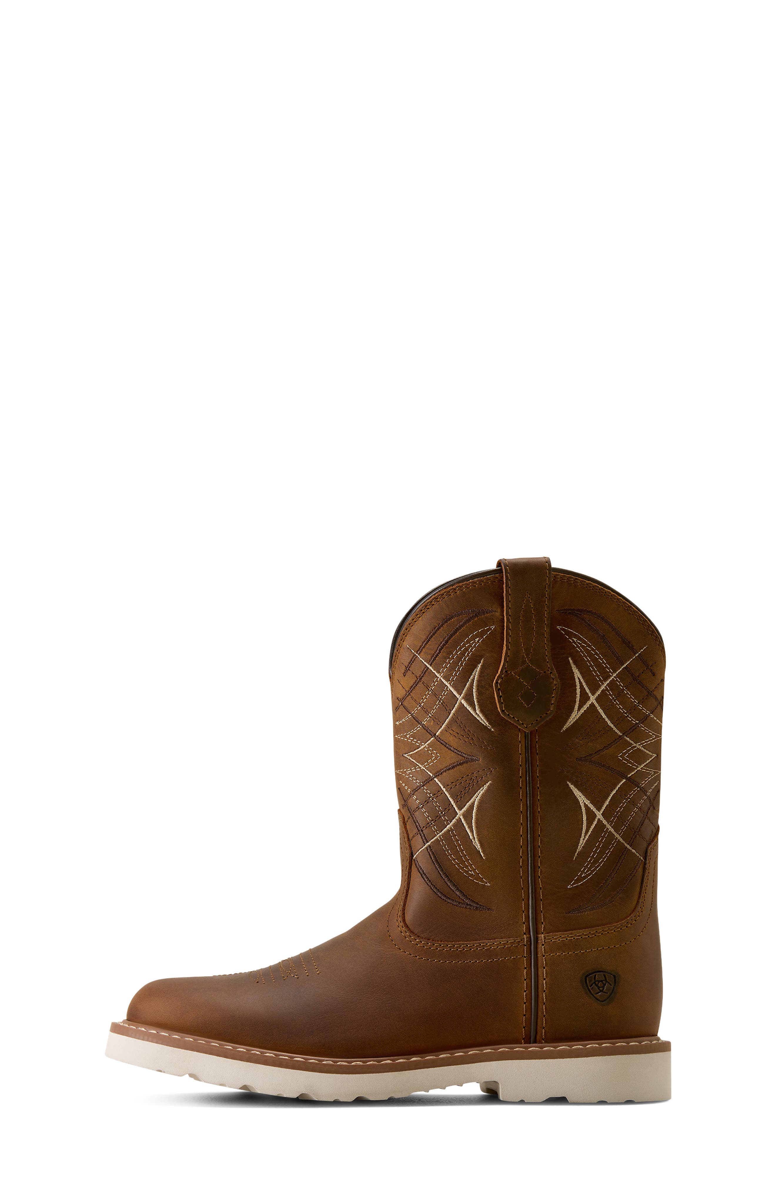 Kids' Activate Leather Cowboy Boot, Alternate, color, DISTRESSED BROWN
