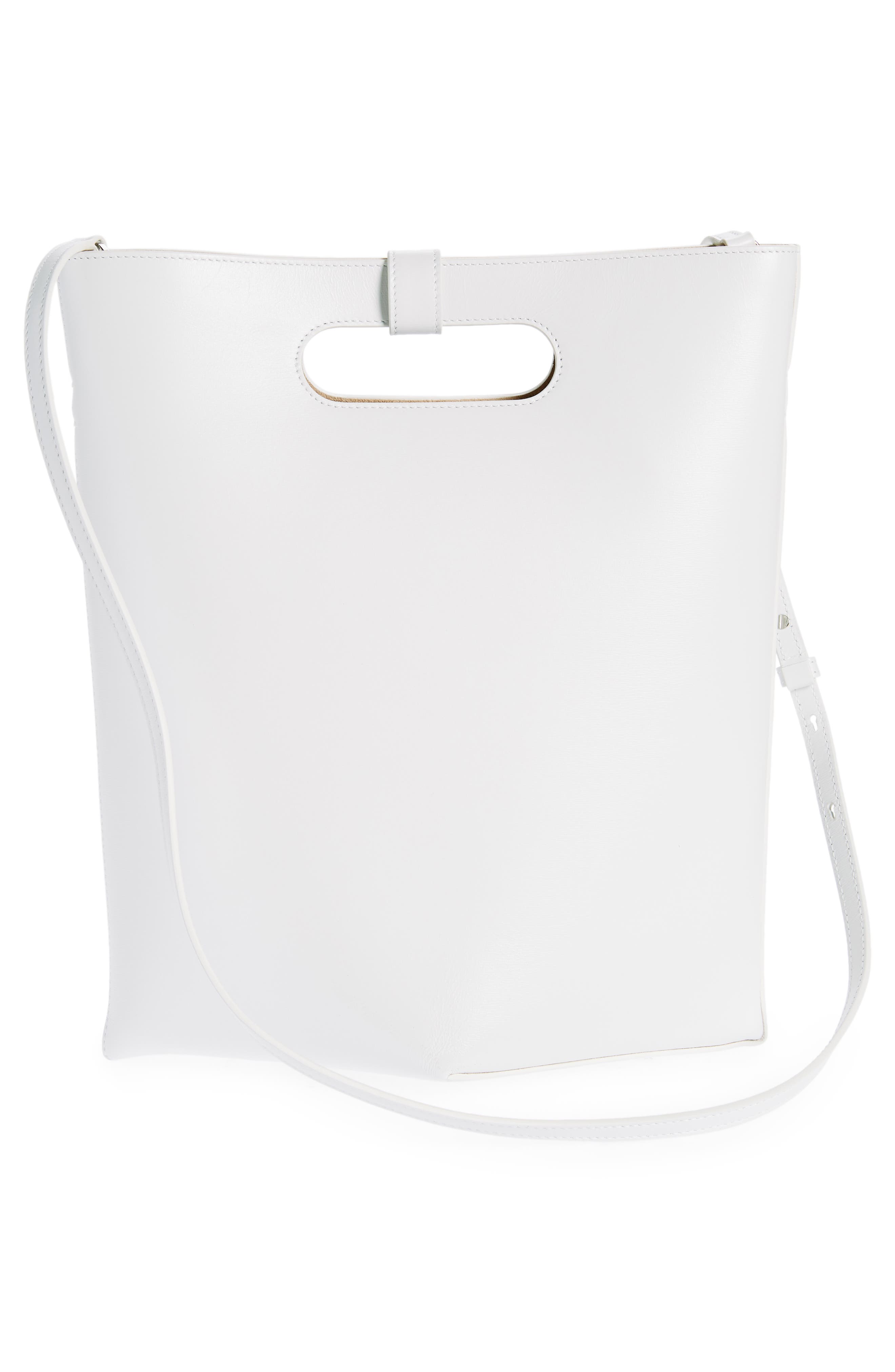 Alaïa Folded Calfskin Leather Tote, Alternate, color, 