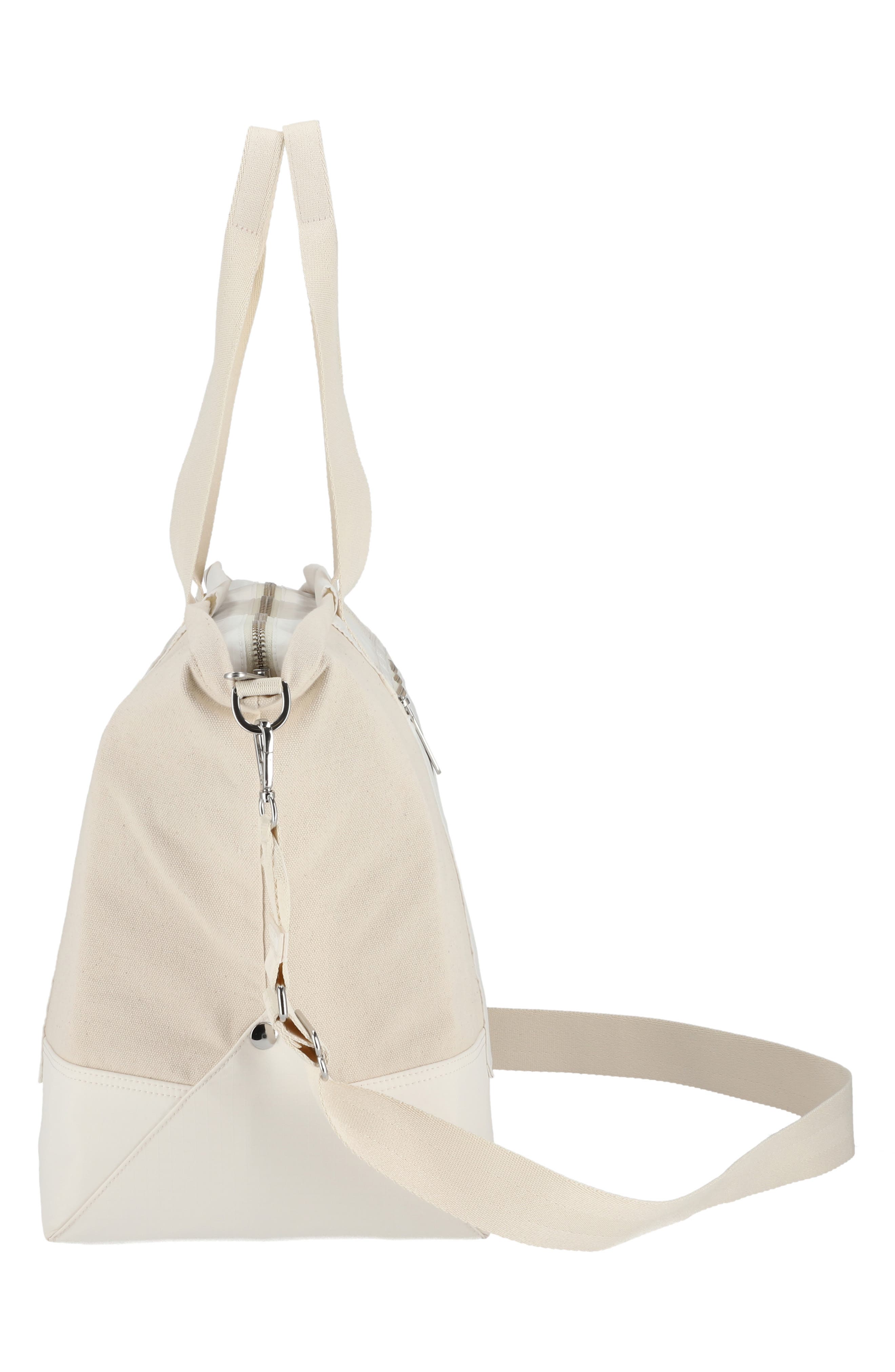 LeSportsac Canvas E/W Nylon Tote Bag, Alternate, color, Meringue Canvas