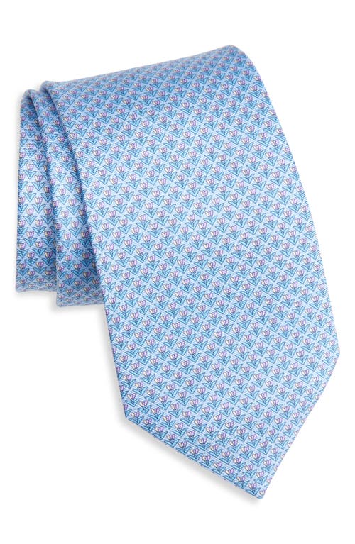 ZEGNA TIES Floral Mulberry Silk Tie in Light Blue  product