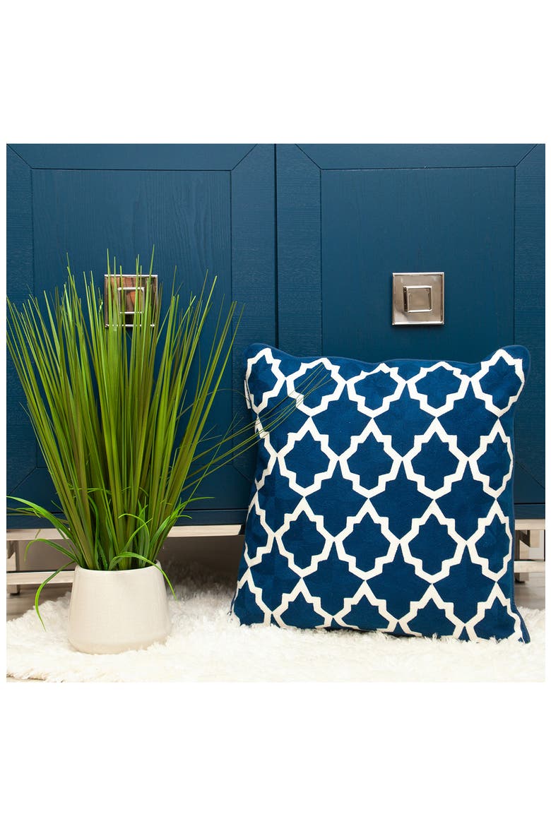 Canita Embroidered Throw Pillow, Alternate, color, BLUE