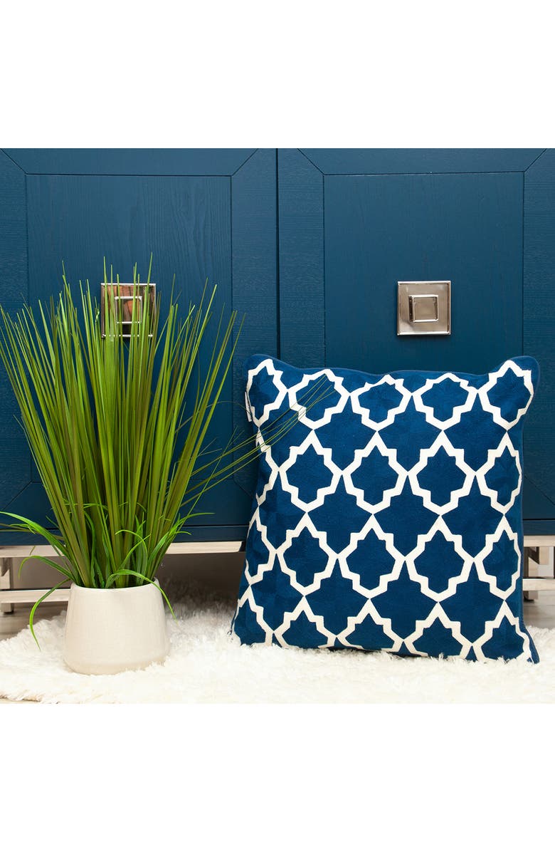 PARKLAND COLLECTION Canita Embroidered Throw Pillow, Alternate, color, Blue