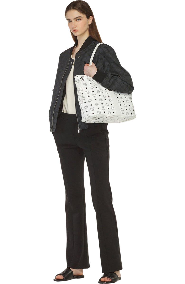 MCM Medium Liz Reversible Shopper, Alternate, color, White